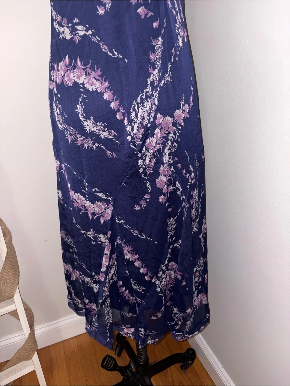 Free People Navy Combo Cannaday Maxi  Dress Size Small